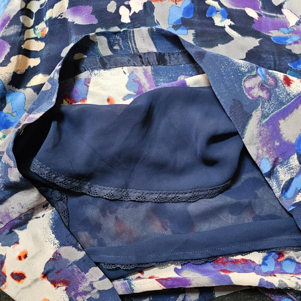 Anthropologie Coquille Japonica Silk Water Color Dress Size 4 - Picture 9 of 10